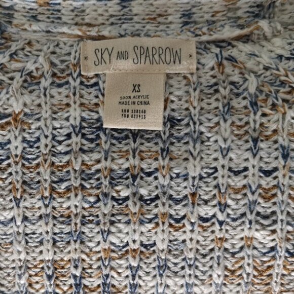 Sky and Sparrow Women's Long Sleeve Open Front Knitted Cardigan Sweater XS - Picture 5 of 5